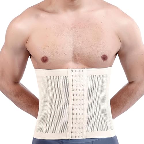 NOALED Taillentrimmer für Herren, Verstellbarer Taillentrainergürtel mit Haken, Workout-Bauchwickelband,4XL,A von NOALED
