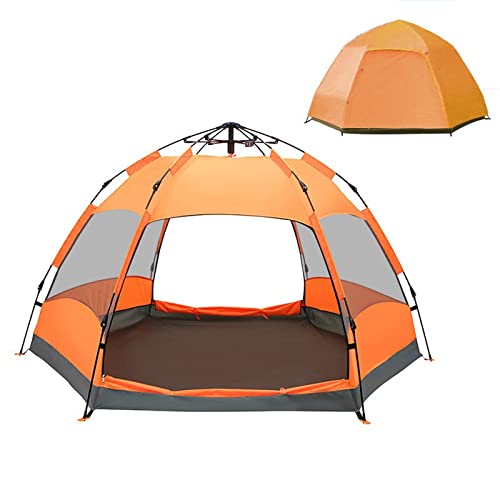 Zelte für Camping im Freien 5-8 Personen Doppelsechseck Strand Automatisches Zelt Camping Regenfestes Zelt von NOALED
