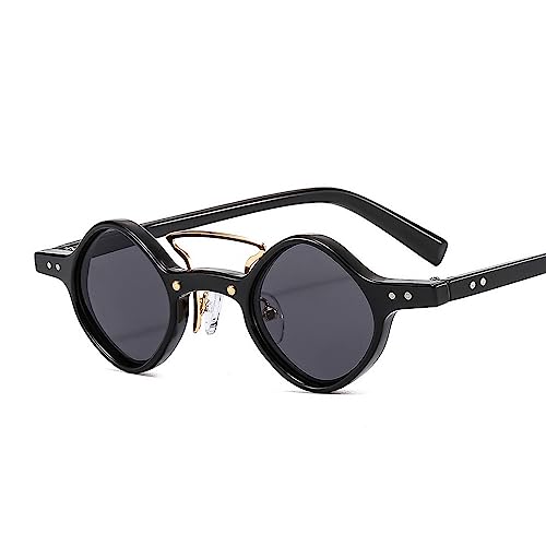 NOGRAX Sonnenbrille Punk Hip-Hop-Sonnenbrille Kleiner Rahmen Personalisierte Straße Schuss Sonnenbrille Für Männer Und Frauen-C1 von NOGRAX