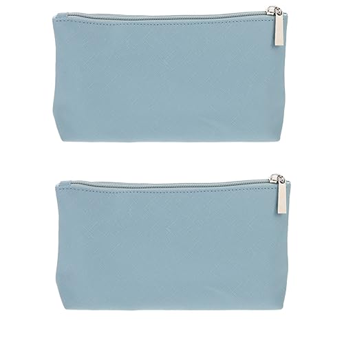 NOLITOY 2St Aufbewahrungstasche Make-up-Pinseltasche Reisetaschen-Toilettenartikel Kosmetiktasche aufbewahrungssack Lippenstift Tasche Aufbewahrungsbehälter für Lippenstift Pu Blue von NOLITOY