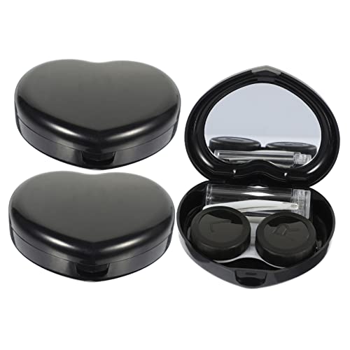 NOLITOY 3 Sätze Kontaktlinsenbehälter Ersatzfälle Kristalle und Edelsteine für Augen Fall Lenses case Kleiner Organizer für Kontaktlinsen exquisiter Kontaktlinsenhalter pp Black von NOLITOY