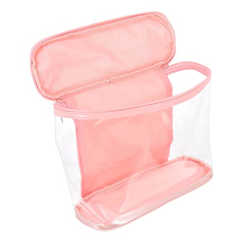 NOLITOY PVC-Handtasche Reise-Kosmetiktaschen für Frauen Make-up-Behälter Kulturbeutel für unterwegs große Schminktasche Kulturbeutel für zu Hause Organizer-Tasche für Toilettenartikel Rosa von NOLITOY