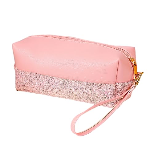 NOLITOY Reisekosmetikbeutel Makeup Tasche Kosmetiktasche Makeup Bags Mini Tote Bag Make-up-Organizer-Tasche Make-up-Taschen-Organizer Kulturbeutel Toilettenartikel Modetasche Rosa von NOLITOY