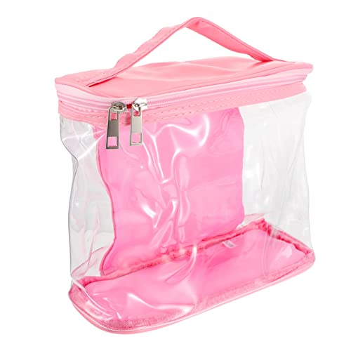 NOLITOY transparente Kosmetiktasche durchsichtiger Kulturbeutel Reiseorganisatoren packen Kosmetiktasche Portable tragbare Kosmetiktasche Aufbewahrungstasche transparente Kulturbeutel PVC von NOLITOY