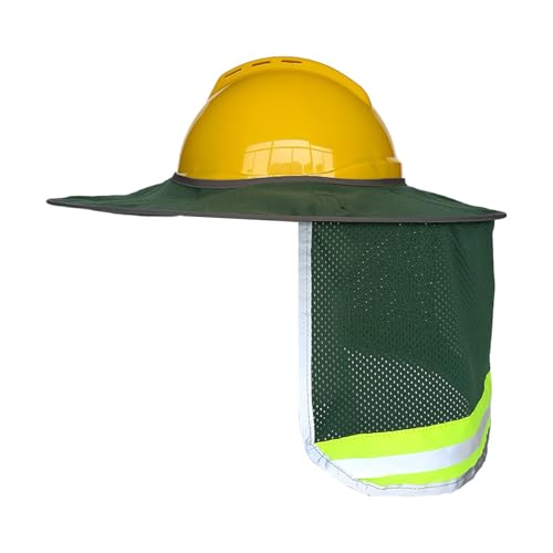 Breiter Sonnenschutz, Nackenschutz für HardHat-Bauhelme, Sonnenschutz, hohe Sichtbarkeit, reflektierendes Netzgewebe von NOLOWY