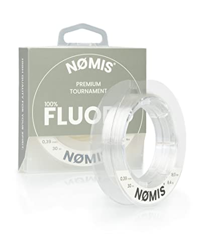 NØMIS Fluorocarbon Vorfachschnur | Ø 0,18-1,00 mm | 100% Fluorocarbon Angelschnur | Hohe Tragkraft | Perfekt als Fluorocarbon Vorfach für Barsch, Zander, Hecht oder Forelle von NØMIS