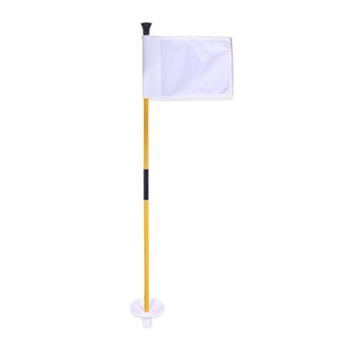 NONDK Grüne Golfflagge, abnehmbarer Flaggenmast mit zwei Abschnitten, Cup mit Loch für grüne Zielfahne, leicht zu transportieren von NONDK