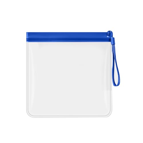 NONGYU Kompakte, transparente Reisetasche, wasserdicht, Make-up-Aufbewahrungstasche, leicht zu reinigen, transparente Reisetasche für die Organisation von Toilettenartikeln, blau, As shown von NONGYU