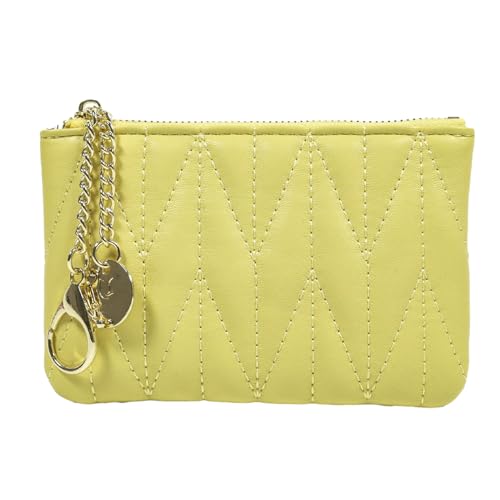 NONGYU Stilvolle und kompakte Damen-Geldbörse mit Kleingeldtaschen für den täglichen Gebrauch und auf Reisen, gelb, 9.4*14.3cm von NONGYU