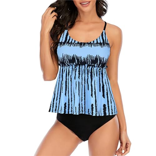 NONGYU Zweiteiliger Tankini-Badeanzug für Damen, mit Shorts, athletischer Badeanzug, schlankmachende Bademode, Strand-Badeanzug von NONGYU