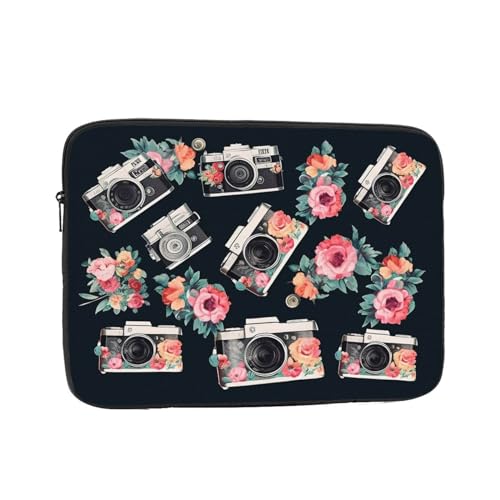 Laptoptasche, 12 Zoll (30,5 cm), Blumenmuster, stoßfest, schmal, Aktentasche, Handtasche von NONHAI