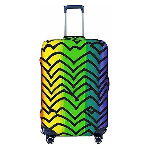 NONHAI Reisegepäck-Abdeckung, Gay Pride, Regenbogen-Kofferabdeckung, waschbar, elastisch, kratzfest, passend für 45,7 - 81,3 cm Gepäck, Schwarz , L von NONHAI