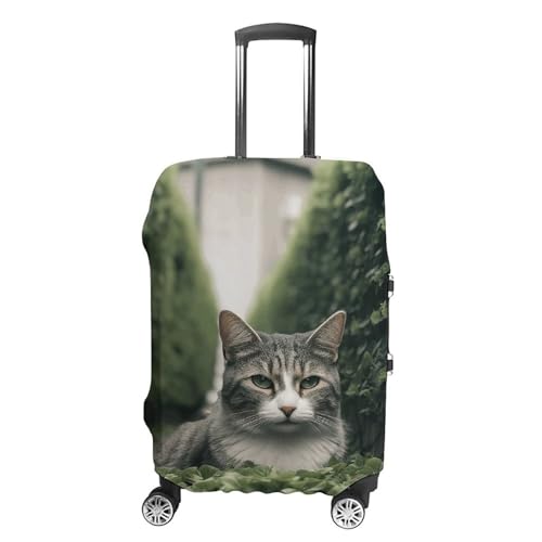 NONHAI Reisegepäck-Abdeckung, Koffer-Schutz, Katze auf dem Boden, elastisch, waschbar, dehnbar, kratzfest, Reisekoffer-Abdeckung, passend für 45,7 - 81,3 cm Gepäck, Style-4, L von NONHAI