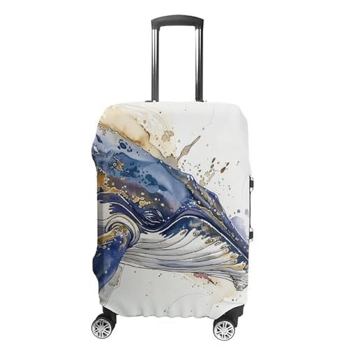 NONHAI Reisegepäckhülle, Koffer-Schutz, ein Bild von einem Wal, elastisch, waschbar, dehnbar, kratzfest, passend für 45,7 - 81,3 cm Gepäck, Stil-6, S von NONHAI