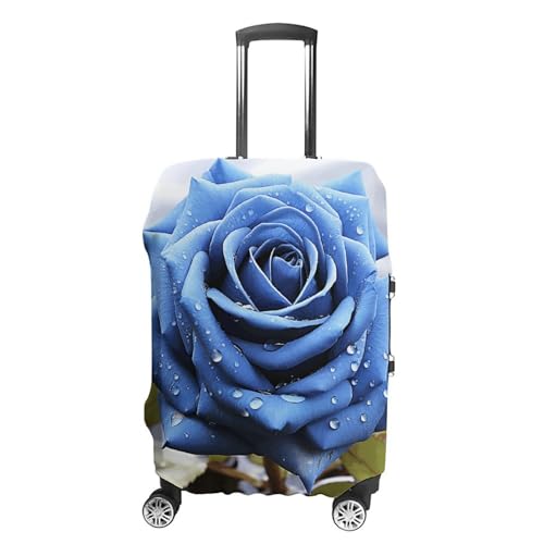 NONHAI Reisegepäckhülle, Kofferschutz, romantisch, blau, Rose, elastisch, waschbar, dehnbar, kratzfest, passend für 45,7 - 81,3 cm Gepäck, Stil-2, L von NONHAI