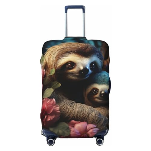 NONHAI Reisekoffer-Schutzabdeckung mit Faultier-Motiv, elastisch und waschbar, kratzfeste Kofferabdeckung für 45,7-81,3 cm Reisekoffer, Schwarz, Gr, Schwarz , M NONHAI Reisekoffer-Schutzabdeckung mit Faultier-Motiv, elastisch und waschbar, kratzfeste Kofferabdeckung für 45,7-81,3 cm Reisekoffer, Schwarz, Gr, Schwarz , M von NONHAI
