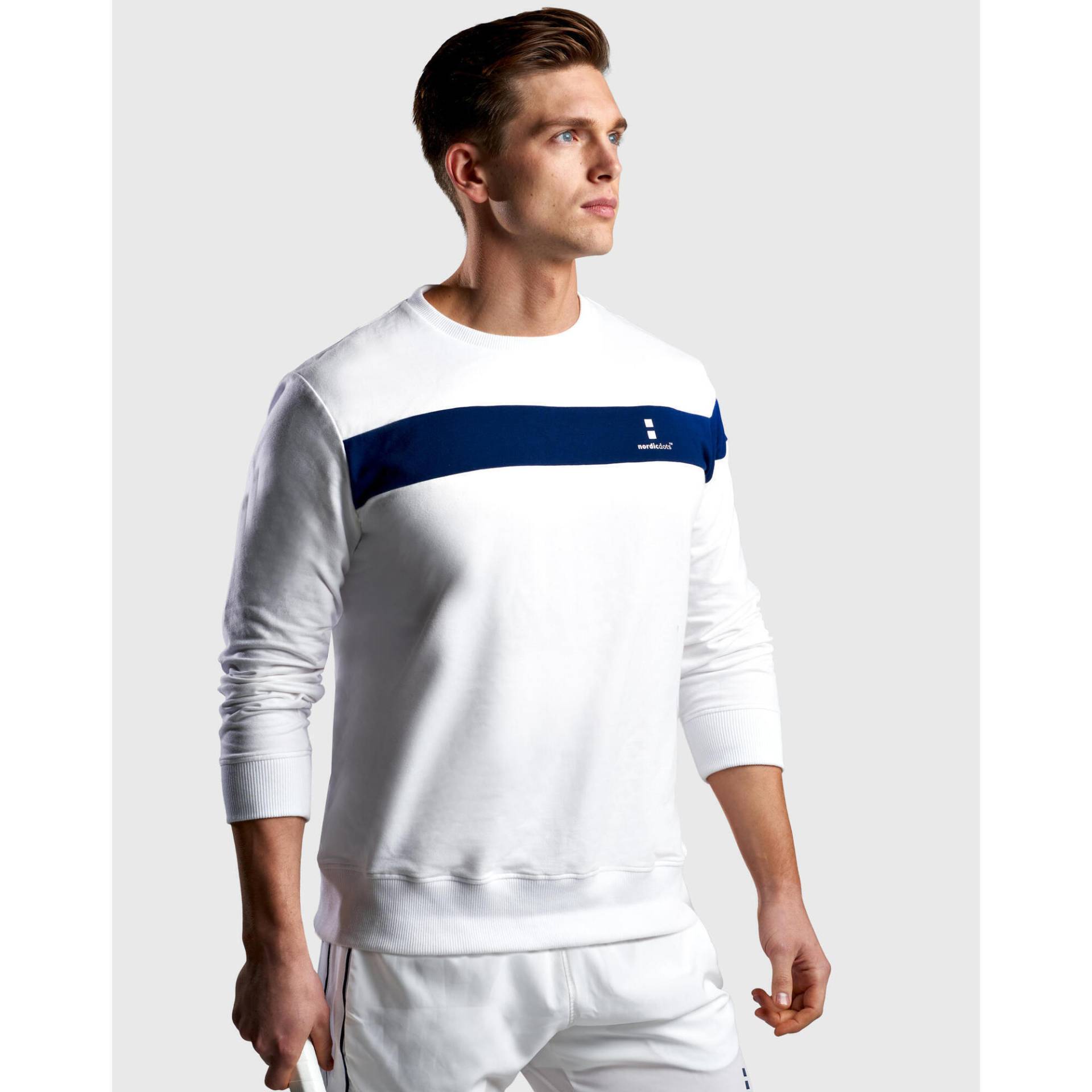 Bio Tennis/Padel Sweatshirt Herren Weiss von NORDICDOTS