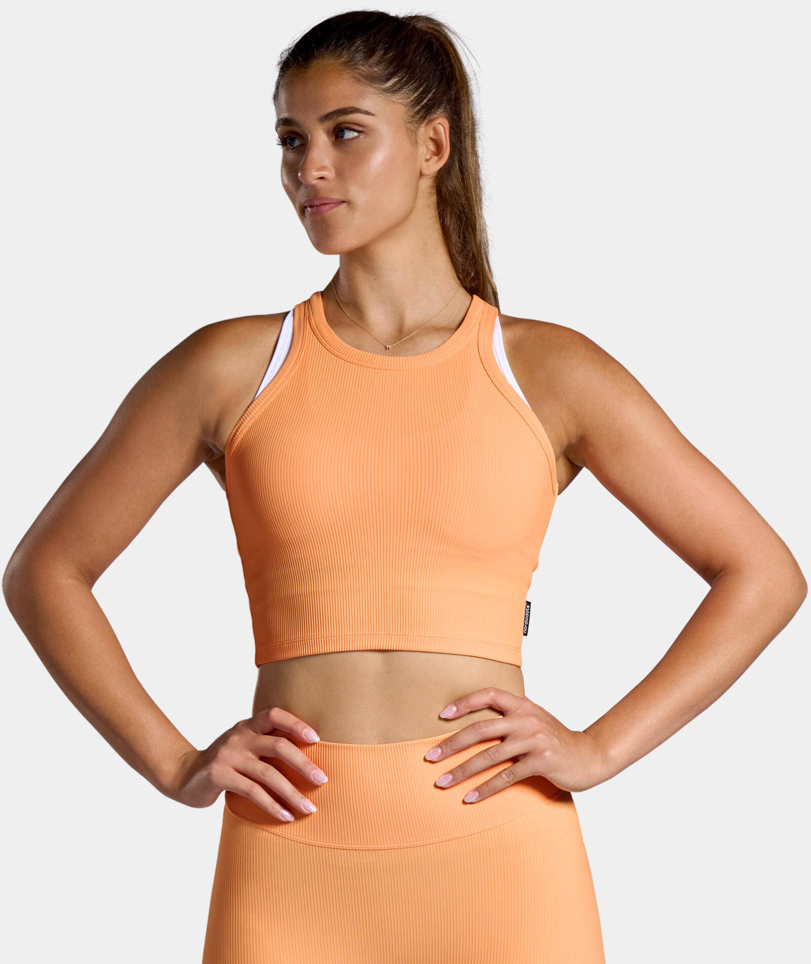 Ripp Tank-Top Frauen Sonne orange von NORDICDOTS