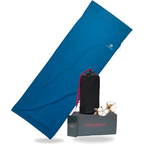 NORDKAMM® Hüttenschlafsack aus Baumwolle Ultraleicht (360 g), waschbares Schlafsack Inlett (210 x 80 cm), Hüttenschlafsack leicht kombinierbar, Schlafsack leicht kleines Packmaß, Sleeping Bag Liner NORDKAMM® Hüttenschlafsack aus Baumwolle Ultraleicht (360 g), waschbares Schlafsack Inlett (210 x 80 cm), Hüttenschlafsack leicht kombinierbar, Schlafsack leicht kleines Packmaß, Sleeping Bag Liner von NORDKAMM