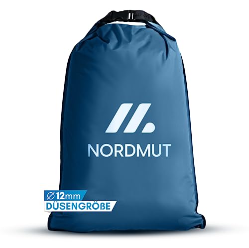 NORDMUT® Pumpsack für Isomatten mit 12 mm Düsengröße | Kompressionspumpsack für Schlafmatten (Blau) von NORDMUT