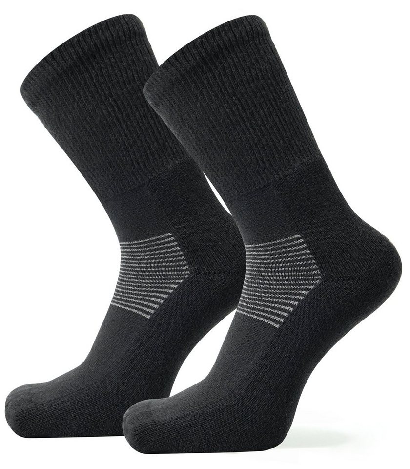 NORDSOX Wandersocken Merino Wolle für Damen und Herren (2-Paar) Klimaregulierend & gepolsterte Sohle und Ferse & weich & atmungsaktiv von NORDSOX