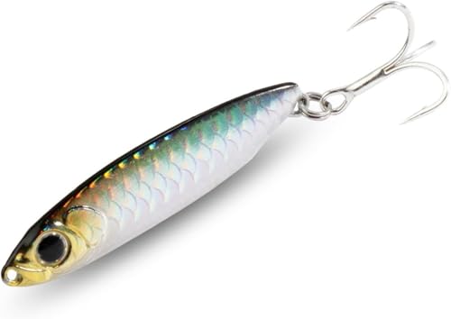 NOURIS Pike Set Gear Hooks Lure Feather Fishing Colorful Carbon Metal Jig Lure Spinning Spoon Artificial Bait Bass Hook Minnow Sinking Casting Tackle Fishing Lure Bait(Lure R) von NOURIS