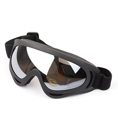 NOURIS Skibrille, Antibeschlag-Schneeskibrille, Bonbonfarben, professionelle, winddichte Skate-Skibrille(Black Silver) von NOURIS