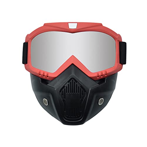 NOURIS Skibrille, Outdoor-Ski-Snowboard-Maske, Schneemobil-Skibrille, Winddichte Motocross-Schutzbrille, Schutzbrille mit Mundfilter(Rsl) von NOURIS