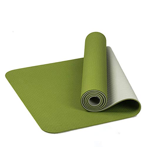 Reise-Yogamatte, Yoga-Übungsmatte, Gymnastikmatte, Colchonete for Anfänger | Yogamatte | Yoga Matanti Slip Yogamatte(Green) von NOURIS
