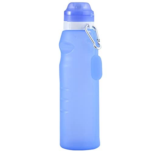 NPXUAMTJ Wasserflasche mit D-Schnalle, auslaufsicher, wiederverwendbar, faltbar, 600 ml von NPXUAMTJ