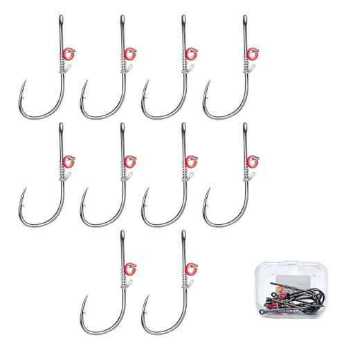 10Pcs Live Garnelen Befestigung Haken Angeln Zubehör Stacheldraht Angelhaken Mit Loch Angelhaken Angeln Baitholder Haken von NPYQ