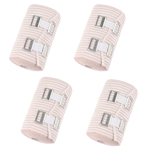 NPYQ 4Pcs Kompression Bandage Wrap Mit Clip Sport Bandagen Band Für Knöchel Handgelenk Arm Bein Verstauchungen Erste Hilfe Bandagen von NPYQ