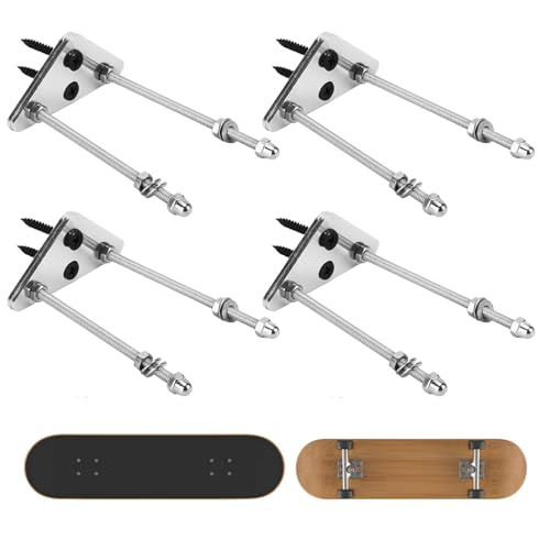 NQEUEPN 4 Packs Skateboard-Wandhalterungen, Dreieckiges Galvanisiertes Skatedeck-Display-Wandhalterungsgestell aus Eisen mit Zwei Schraubenlöchern als Aufbewahrungsdekor für Skateboardhalter NQEUEPN 4 Packs Skateboard-Wandhalterungen, Dreieckiges Galvanisiertes Skatedeck-Display-Wandhalterungsgestell aus Eisen mit Zwei Schraubenlöchern als Aufbewahrungsdekor für Skateboardhalter von NQEUEPN
