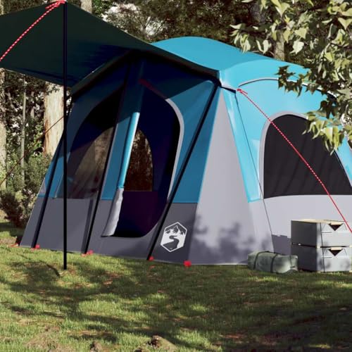 Home Garden,Camping Zelt Cabin 5 Personen Blau Wasserdicht von NQJIBUE