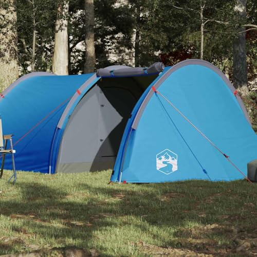 Home Garden,Camping Zelt Tunnel 4 Personen Blau Wasserdicht von NQJIBUE