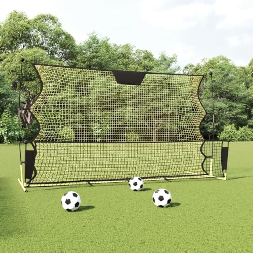 Leichtathletik, Fußball, Fußballtore & Netze, Fußball-Rebounder-Netz, schwarz und gelb, 183 x 85 x 120 cm, Polyester von NQJIBUE