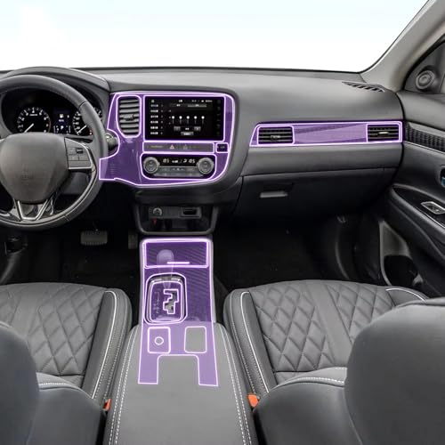 NQNFWCRJ Auto-Innen-Mittelkonsole, transparente TPU-Lack-Schutzfolie, Anti-Kratz-Aufkleber, LCD-Display, für Mitsubishi Outlander 2018–2022 von NQNFWCRJ