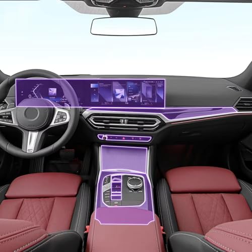 NQNFWCRJCar Innenraum Mittelkonsole transparent TPU Lack Schutzfolie Anti-Kratzer Aufkleber LCD-Bildschirm, für BMW G20 G21 Serie 3 2023 von NQNFWCRJ