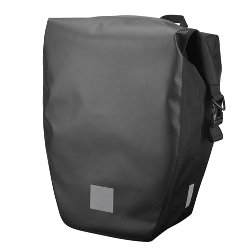 NQYZZFA Fahrradtaschen, 10L/20L Fahrradträgertasche, wasserdichte Fahrradtasche, Langlebige Fahrradsatteltasche Mit Reflektierendem Besatz, Für Rennräder, Mountainbikes,20L,Black von NQYZZFA