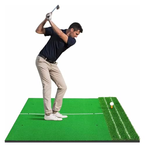 NQYZZFA Golf-Trainingsmatte, 1,5 X 1,2 M, Verdickende Golf-Schlagmatte, Heim-Golfrasen-Übungsmatten Für Drinnen Und Draußen, Trainingshilfen Für Golf-Chipping-Spiele von NQYZZFA