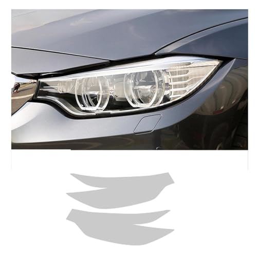 NRAAUEPO Auto Front Scheinwerfer Folie für B&MW M4 F82 F83 2014-2019 Auto Scheinwerfer Lampe Film Transparent Schwarz Geformt Vinyl Schutz Trim von NRAAUEPO