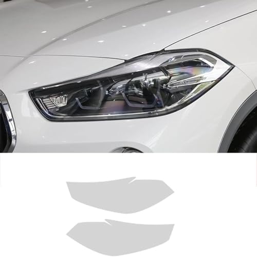 NRAAUEPO Auto Front Scheinwerfer Folie für B&MW X2 F39 2017-2020 Auto Scheinwerfer Lampe Film Transparent Schwarz Geformt Vinyl Schutz Trim von NRAAUEPO