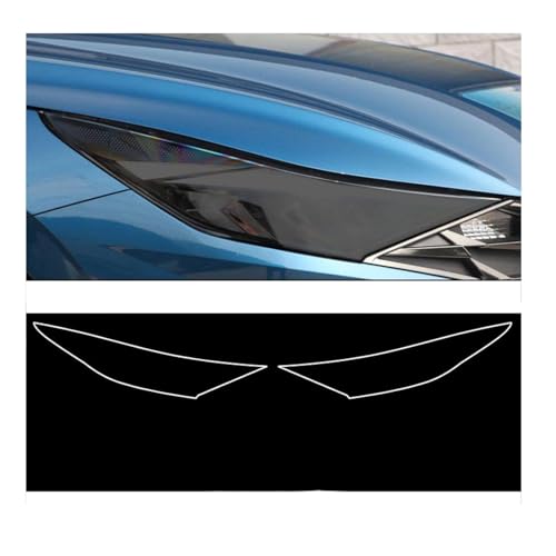 NRAAUEPO Auto Front Scheinwerfer Folie für Hy&undai Elantra DN7 2020-2022 Auto Scheinwerfer Lampe Film Transparent Schwarz Geformt Vinyl Schutz Trim von NRAAUEPO