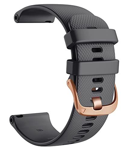 NTALJC 18 mm Ersatz-Silikonarmband für Garmin Vivoactive 4S Uhrenarmband Smartwatch Vivomove 3S Venu2S Armband Armbänder Gürtel (Farbe: Grau, Größe: 18 mm Vivoactive 4S) von NTALJC