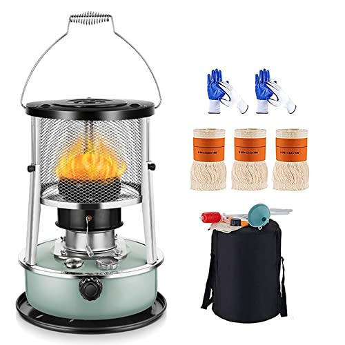 NTALJC Tragbarer Kerosin-Konvektionsheizofen 4,5 l, Mini-Campingkocher für drinnen und draußen zum Heizen, Kochen, Deck, 9000 BTU/2300 W, leichte Raumheizung, Kerosin-Heizung von NTALJC