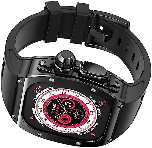 NTALJC Volltransparentes Uhrengehäuse, Silikonarmband-Mod-Kit, für Ultra 49 mm, Herren- und Damen-Schutzhülle, Uhrengehäuse, Ersatz-Sportarmband-Zubehör von NTALJC