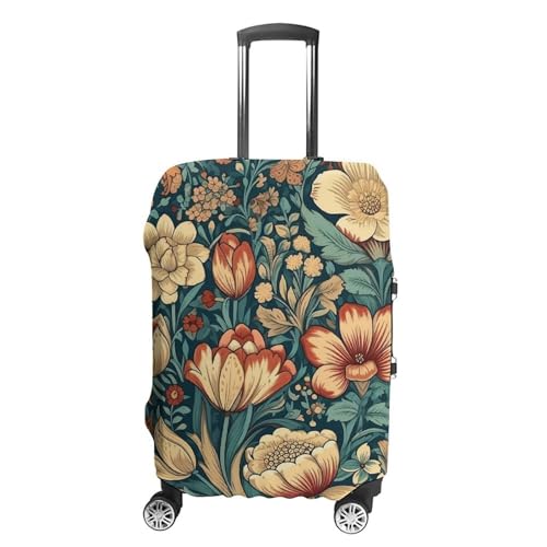 NTVOWPZO Gepäckabdeckung für Koffer, Reisegepäck, gelbes Blumenmuster, waschbar, Kofferschutz, kratzfest, passend für 53,3 - 81,3 cm Gepäck, Stil:, XL von NTVOWPZO