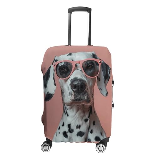 NTVOWPZO Reisegepäckabdeckung, Spandex, Koffer-Schutz, waschbar, für Hunde mit Sonnenbrille, elastisch, kratzfest, passend für 45,7 - 81,3 cm Gepäck, Farbe-6, S von NTVOWPZO