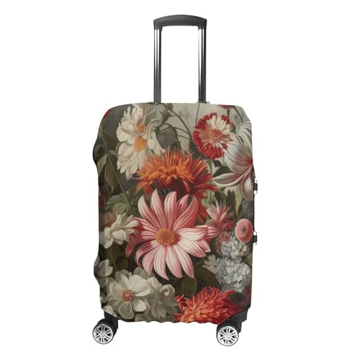 NTVOWPZO Reisegepäckabdeckung, Spandex, Kofferschutz, waschbar, verschiedene Blumen, elastisch, kratzfest, passend für 45,7 - 81,3 cm Gepäck, farbe, XL von NTVOWPZO