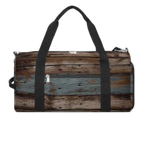 Rustikale Sporttasche aus Holz, für Herren, kleine Seesäcke für Damen, mit Schuhfach, Stil:, Einheitsgröße von NTVOWPZO
